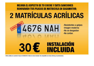 MATRICULAS ACRILICAS