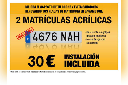 MATRICULAS ACRILICAS